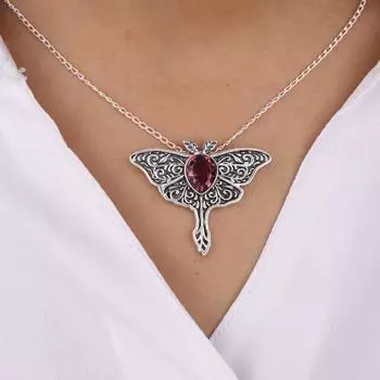 Rhodolite Gemstone 925 Sterling Silver Women Jewelry Pendant 1.2 Gift For Her CP-31-4