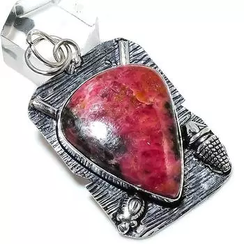 Rhodonite Gemstone Handmade 925 Sterling Silver Gift Jewelry Pendant 2.29 o9E11