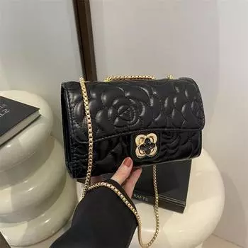 Сумка-цепочка с ромбом, маленькая сумка, лето 2024, новая универсальная модная сумка высокого класса, простая сумка-мессенджер, маленькая квадратная сумка белый