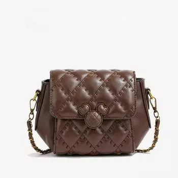 Ромбовидная вышивка Нить Ретро Тренд Мода Цепочка Сумка-мессенджер Супер Огонь Маленькая Квадратная Сумка