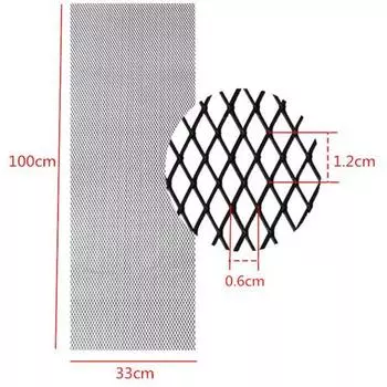 Rhombus Style 12mm*6mm Silver Aluminium Racing Automobile Grille Mesh Vent Mesh