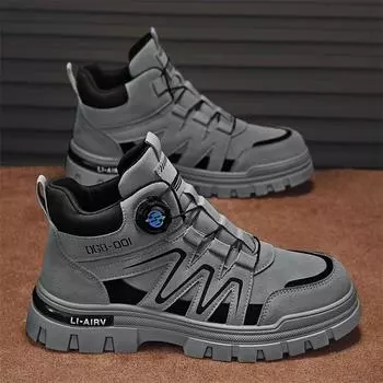 Rhubarb Martin boots men s autumn 2024 new high-top tooling boots British style men s platform leather shoes winter 39