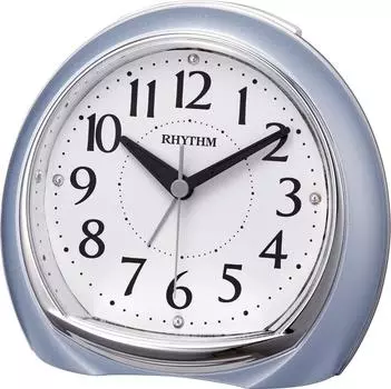 RHYTHM Alarm Clock Analog Continuous Second Hand Light Electronic Sound Alarm Blue Refre R665 8RE665SR04
