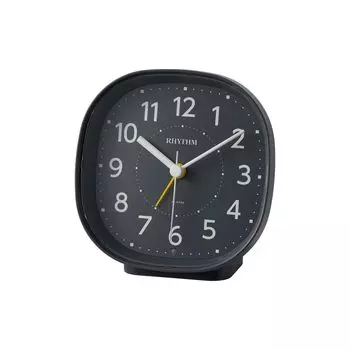 RHYTHM Alarm Clock Analog Electronic Sound Alarm Quiet Continuous Second Hand Universal Design Font Light Gray x x Refre R674 8RE674SR08 (Snooze