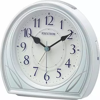 RHYTHM Alarm Clock Continuous Second Hand Electronic Sound Alarm Light Snooze Blue 8RE677SR04 12.4x12.5x6.3cm синий