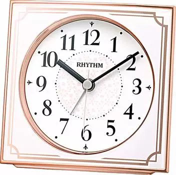 RHYTHM Alarm Clock Radio Clock Electronic Sound Light Interior Pink 4RL437SR13 11x11.3x6.4cm