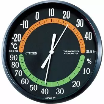 RHYTHM Citizen Meter подвесного типа черного цвета CITIZEN Температура/Влажность TM-42 9CZ013-002