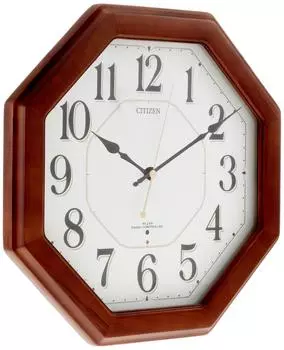 RHYTHM CITIZEN Настенные деревянные часы Nemurina, Радиоуправляемые часы, Счастье, Рамка, 8MY472-006