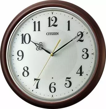 RHYTHM Citizen Wall Clock Radio Clock Quiet Continuous Second Hand Brown CITIZEN 33x4.6cm 8MY560-006