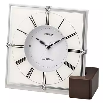 RHYTHM Citizen Wall Radio Controlled Может использоваться как деревянные часы CITIZEN Mariage 707, часы, аналоговые, подставка, основание, белый, 4RY707-003 белый