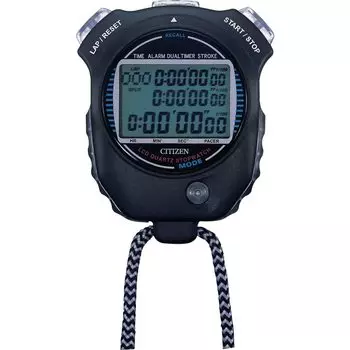 RHYTHM Citizen with Split Pace and Stroke CITIZEN Stopwatch, Waterproof, Time, Count, Measurement, Black, LC058-A02 чёрный
