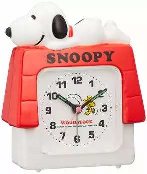 RHYTHM SNOOPY Alarm Clock Character Analog Electronic Sound 3D White R551 4SE551MS03 белый