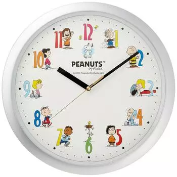 RHYTHM SNOOPY Wall Clock Character Analog Silver 4KG712MA19