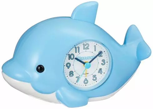 RHYTHM Voice Alarm Clock Wake Up Blue 4SE553SR04 Dolphin? 11.5X18.5X10.3cm