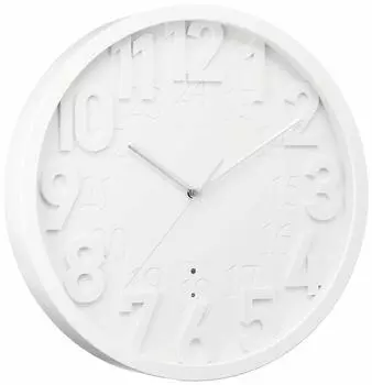 RHYTHM Wall Clock Radio Clock Continuous Second Hand Interior Clock RHYTHM PLUS Standard Style 128 8MY483RH03