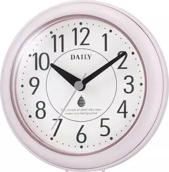 RHYTHM Wall Clock Waterproof Dustproof Pink DAILY Aqua Park DN 4KG711DN13 11.84.8cm