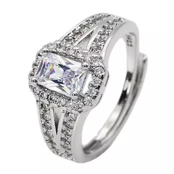 ri70 День рождения Популярный для Pinky Fashion Один размер подходит для 1 подарка, который женщины будут Серебряный [Devalier] Кольцо, Подарок, Женщины, Ее, Мать, Женское кольцо,