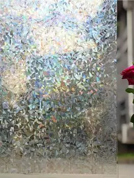 Rianbow Privacy Window Film - УФ/теплоблокирующие наклейки Антибликовое статическое покрытие для стеклянных дверей домашнего офиса ванной комнаты 30x100 cm