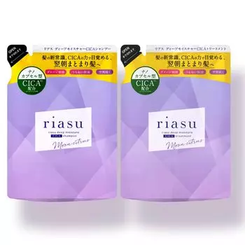 Rias Deep Moisture CICA Shampoo Treatment Refill Set Salon Exclusive Salon Shampoo Damage Intensive Repair Moisture Moisturizing Shiny 1 [Красота волос]