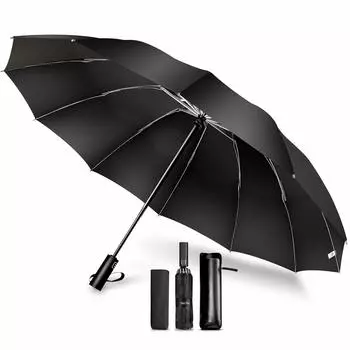 Rib Reverse Folding Folding Auto Extra Large Folding UV UV Water Rainy Season Typhoon For Both Sunny and Rainy Storage Pouch Included DeliToo [12