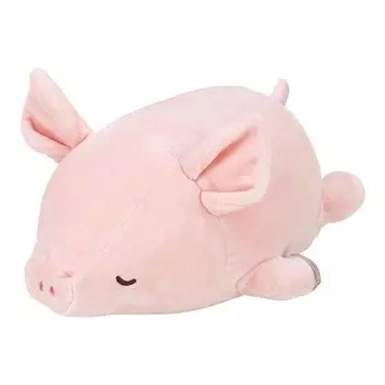 Ribuha back bolster cushion marshmallow animal pig pinky length fluffy and chewy (total approx. 30cm) 38983-21