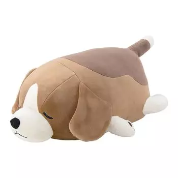 Ribuhaato Bolster Cushion Marshmallow Animal Beagle Dog Vicky Length Fluffy Chewy (Total Approx. 27cm) 48928-37