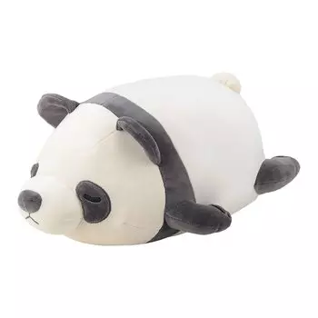 Ribuhaato Bolster Cushion Marshmallow Animal Panda Rinrin Length Fluffy Chewy (Total Approx. 27cm) 48928-95