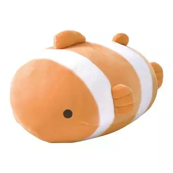 Ribuhaato Bolster Cushion Marshmallow Aquamie Clownfish W15xD27xH14cm 68229-21