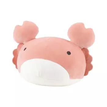 Ribuhaato Bolster Cushion Marshmallow Aquamie Crab Length Plush Toy Fluffy (Total Approx. 22cm) 18207-20