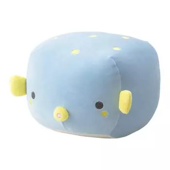 Ribuhaato Bolster Marshmallow Aquamie Boxfish Length Plush Waist Pad (Total Approx. 22cm) 98205-60