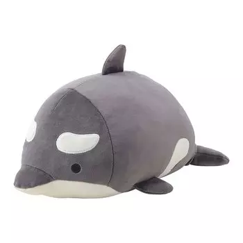 Ribuhaato Bolster Marshmallow Aquamie Killer Whale Length Plush Waist Pad (Total Approx. 27cm) 98205-73