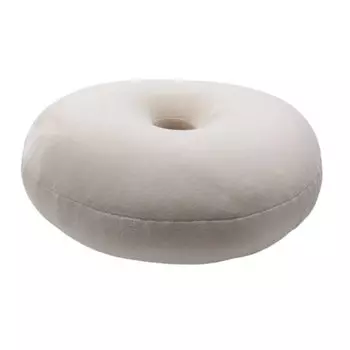 Ribuhaato Donut Cushion Mochimash Ivory Bead Cushion Zabuton (Diameter approx. 48cm) 85443-12