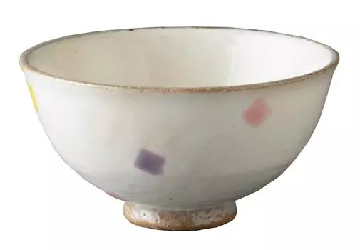 Rice bowl, rice bowl, Japanese tableware, five-color rice bowl, pink, ceramic (waterproofed), made in Japan 21206