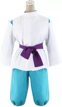 [RICHAIR] Anime Cosplay Haku Costume 4 Piece Set Cosplay Chihiro Halloween Christmas Present School Festival Men s and Women s Unisex Size (S)