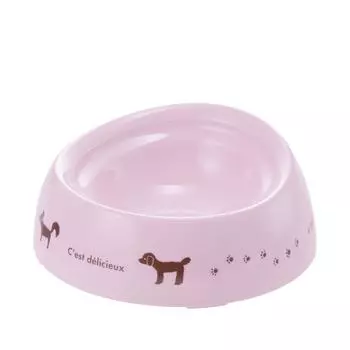 Richel Dog Dish SS Size Shallow Pink Easy-to-Eat
