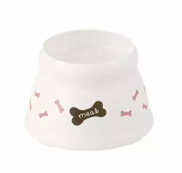 Richel dog dish with white SS size Spill-resistant legs,