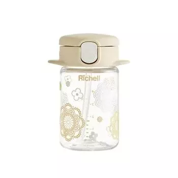Richell AQ Slim Straw Cup R 160мл, бежевый, 1 шт.