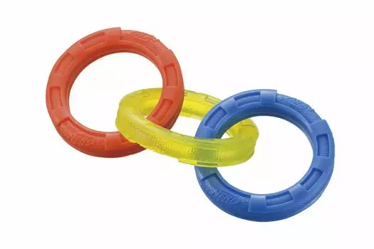 Richell Dog Toy Nerf Dog Three Ring Tag 10.5i