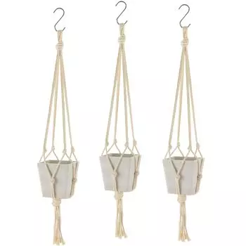 Richell Planter Hanging Pot Botany Hanging Cube 10 Type White Set of 3 Vegetables Stylish Outdoor Soil Plants Houseplants Bonsai 003318 белый