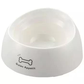 Richell tableware for dogs S Deep Bone White 1 piece 156028 plastic with rubber feet For small dogs 18 x x Product 290g Melamine food 120g Heat