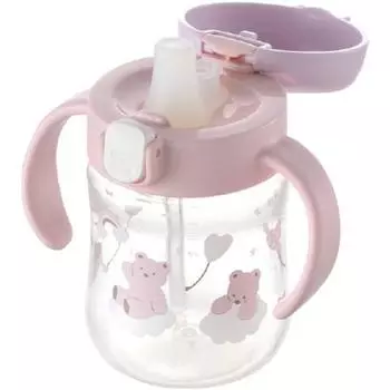 Richell TLI Чашка с носиком SD 200 мл, Розовый Медведь, 1 шт.