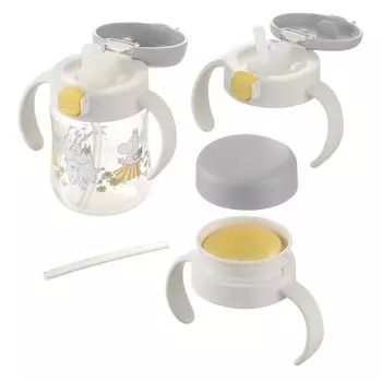 Richelle Moominbaby Try Step Up Mug Set SD 1 набор 200 мл 5 месяцев серый