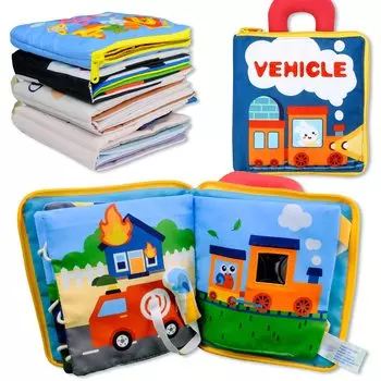 Richgv Детская ткань Картинка Детская ткань Развивайте выходную ткань Картинка Образ жизни Здравый смысл Месяцы и книга, Игрушка, Мозг, Книга, Транспорт, [0