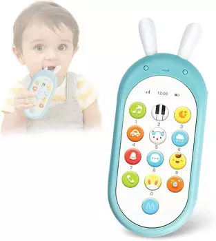 Richgv Смартфон Электронная игрушка Телефон 6 месяцев до 36 месяцев Младенец Малыш Дети Малыш Игрушка Развивающая игрушка Развивающая Учеба Английский Иностранный синий