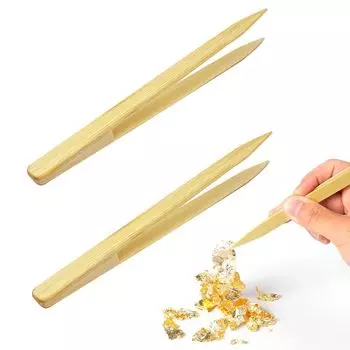 RICISUNG Bamboo Bamboo Set of Gold Leaf Work Natural Multifunction Tool Tweezers, 2, 15 см, Antistatic, Paste, Supplies, Tools, Reptiles,