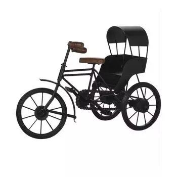 Rickshaw Showpiece | Vintage Cycle Cart Model for Home Decor | Handcrafted Metal Rickshaw Gift Item | Antique Miniature Art Piece for Living Room