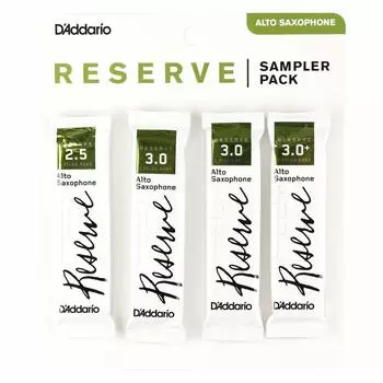 Rico D Addario WOODWINDS Reserve Alto Sax Reed Sampler Pack 2.5 3.0 3.0 3.0+, DRS-J25