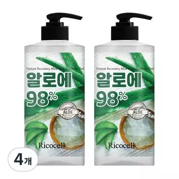Ricocell Aloe Soothing Gel Large Capacity, 1000ml, 4 units