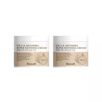 Ricocell Cica & Artemisia Супер Успокаивающий Крем 100г*2шт/4шт/6шт 2Pcs