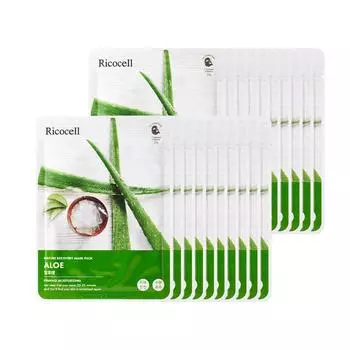 Ricocell Nature Recovery Aloe Mask Pack 23 г, 20 упаковок, 1 упаковка